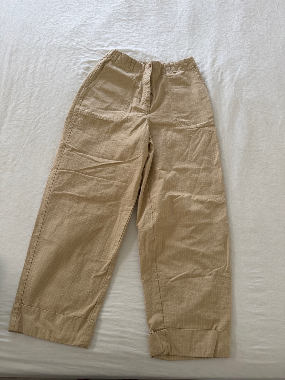 American Vintage Tan Pinstriped Cotton Chinos